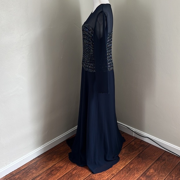 Chadwicks Mother of the Bride Beaded Chiffon Evening Dress - Picture 10 of 11